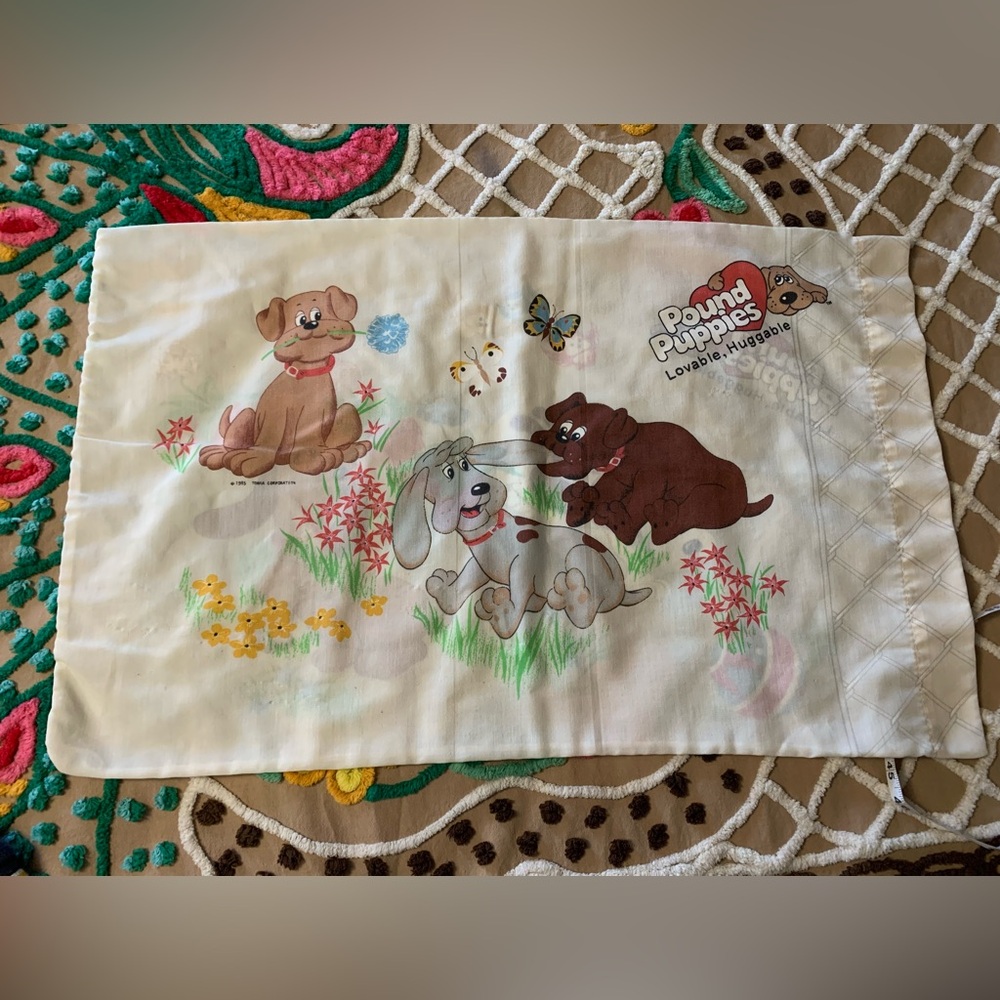 Rare 1985 Tonka Pound Puppies pillow case